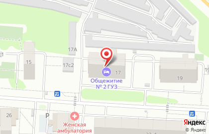 Общежитие, ГУЗ на карте