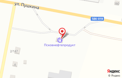 АЗС №21, ООО Псковнефтепродукт на улице Пушкина на карте
