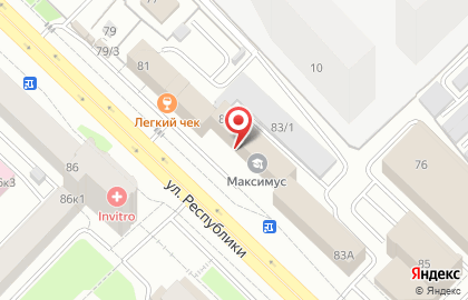 Клуб любителей кошек Комильфо на улице Республики на карте