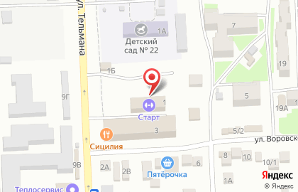Служба заказа легкового транспорта Городок на улице Воровского на карте