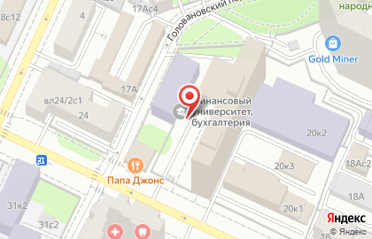 Финансовый университет при Правительстве РФ в Москве на карте