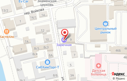 Гостиница Заречная на улице Войкова на карте
