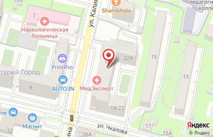 Медицинский центр Медэксперт в Ленинском районе на карте