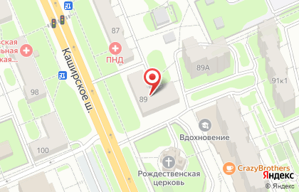 Полюс на Каширском шоссе на карте