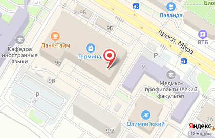 Магазин парфюмерии и косметики Л`Этуаль в ​ТК Терминал на карте