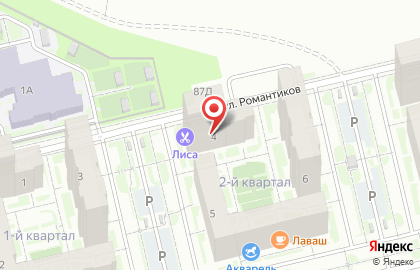 Магазин Радуга на улице Романтиков на карте