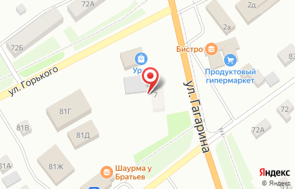 Страховая компания Росгосстрах на улице Гагарина на карте