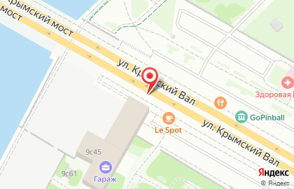 Пункт проката Велостанция на улице Крымский Вал на карте