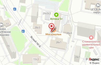 Киоск печатной продукции Антарес в Южном Медведково на карте