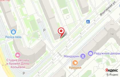 Парикмахерская Malika на Фонтанной улице на карте