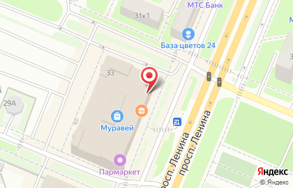 Кафе-бистро Шашлычный дворик на проспекте Ленина на карте