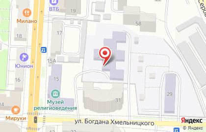 Прогимназия №119 на улице Б.Хмельницкого на карте