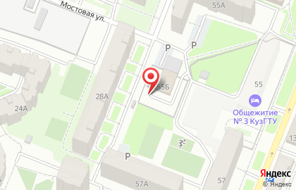 Автостоянка в Кемерово на карте