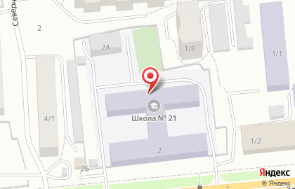 Средняя общеобразовательная школа №21 на улице Богатырева на карте