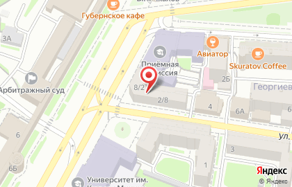 Перспектива на площади Минина и Пожарского на карте