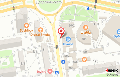 Магазин фастфудной продукции на улице Добровольского на карте