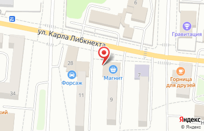 Супермаркет Магнит на улице Карла Либкнехта в Ревде на карте