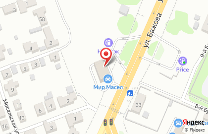 Пункт замены масла Mobil 1 Центр на улице Бажова на карте