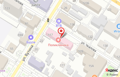 Клиническая больница РЖД-Медицина на улице Чкалова на карте