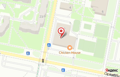 Ресторан быстрого питания Chicken House на Дружинной улице на карте