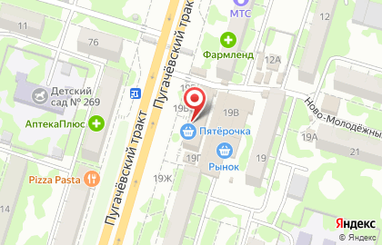 Супермаркет Пятёрочка на Пугачевском тракте на карте