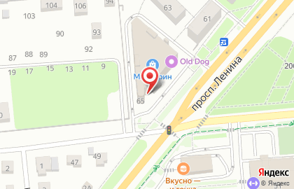 Супермаркет Пятерочка на проспекте Ленина на карте