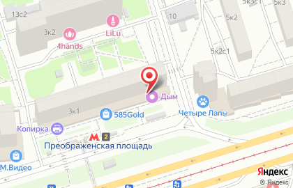 Киоск фастфудной продукции на Преображенской площади на карте