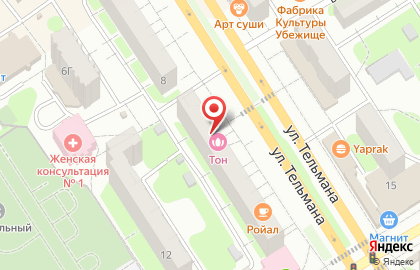 Магазин текстиля для дома Анжелика на улице Тельмана на карте