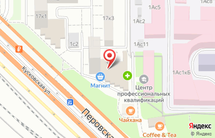 Магнолия в Перово (ул Кусковская) на карте