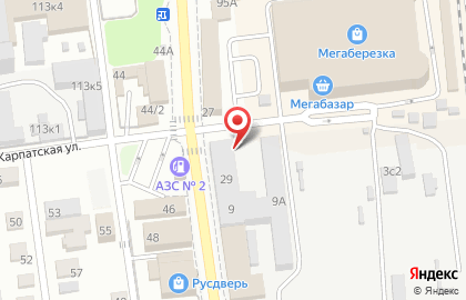 Сахалинская швейная фабрика Вера на Карпатской улице на карте