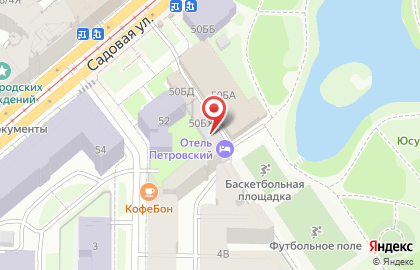 Петровские бани на Садовой улице на карте