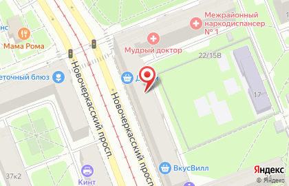 Супермаркет Альянс на Новочеркасском проспекте на карте