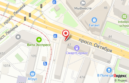 Международная служба экспресс-доставки FedEx-TNT на проспекте Октября на карте
