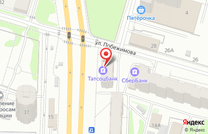 Татсоцбанк на улице Копылова на карте