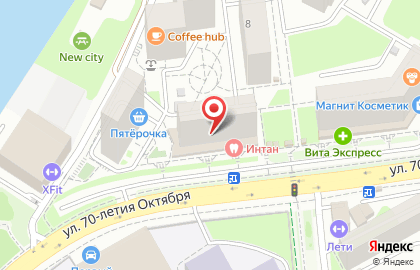 Ресторан быстрого питания Subway на улице 70-летия Октября на карте
