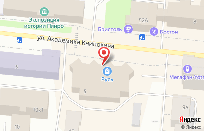 Буфет Горбушка на улице Академика Книповича на карте