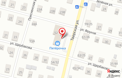 Супермаркет Пятёрочка в Гусь-Хрустальном на карте