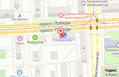 Магазин автотоваров Автодеталь в Калининском районе на карте