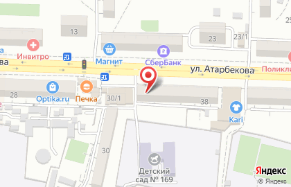 Продовольственный магазин Агрокомплекс на улице Атарбекова, 38 на карте