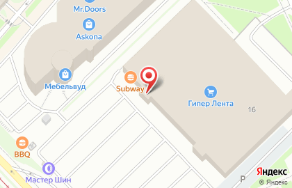Ресторан быстрого питания Subway на Дальневосточном проспекте на карте