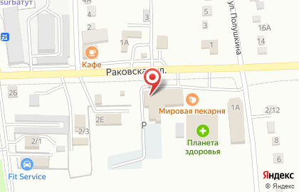 Магазин мясной продукции на Раковской улице на карте
