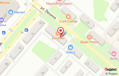 1C на улице Ленина на карте