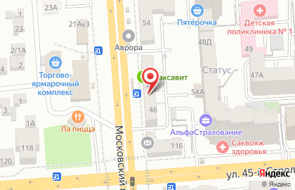 Городское тентованное такси в Коминтерновском районе на карте