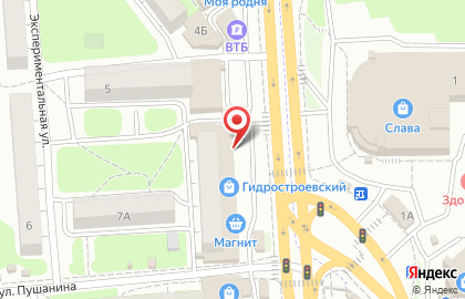 Магазин Бретелька на Экспериментальной улице на карте