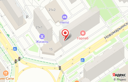 Медицинская лаборатория Горлаб на метро Братиславская на карте