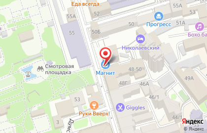 Супермаркет Магнит в переулке Семашко на карте