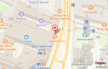 Бар Контакт бар на Владимирской на карте