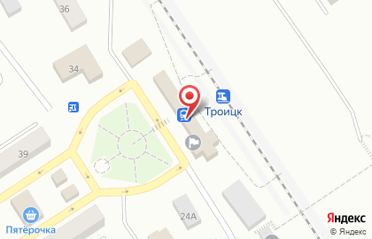Железнодорожный вокзал Троицк на карте