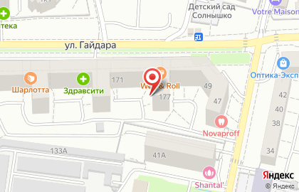 Салон цветов и подарков на улице Гайдара на карте