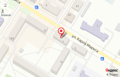 Супермаркет Красное & Белое на улице К.Маркса на карте